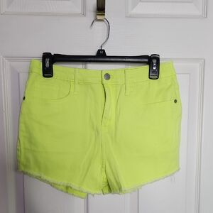 Wild Fable Neon Yellow Denim Shorts